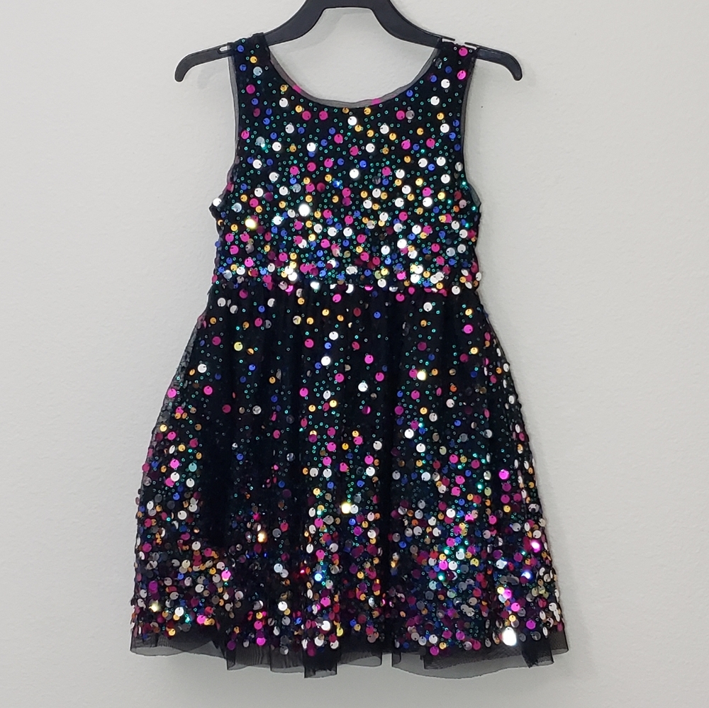 Cat & Jack girl sequin dress small 6 formal party